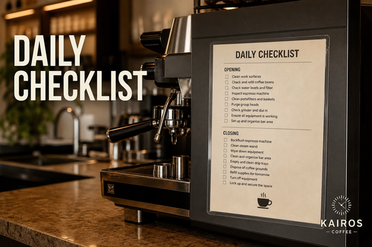 Café Espresso Machine Daily Opening & Closing Checklist cover