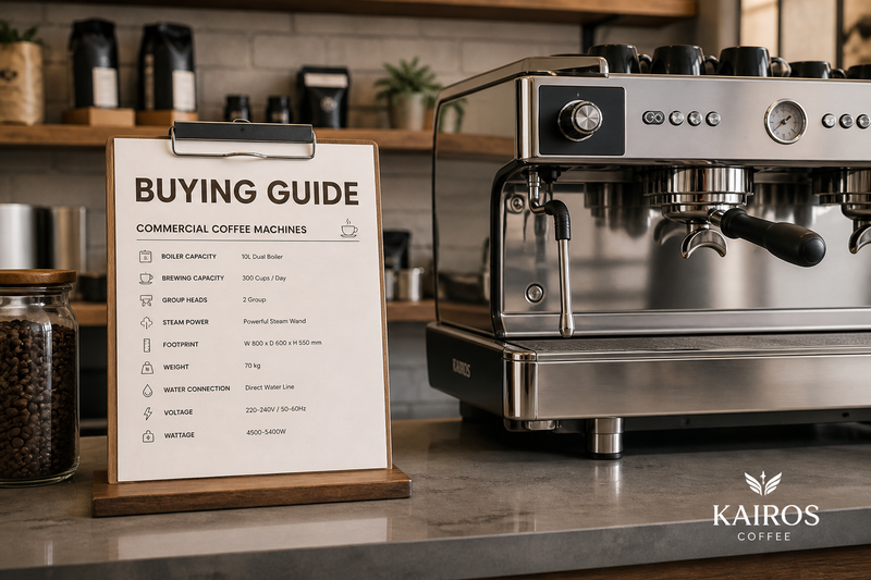 Commercial Coffee Machine Buying Guide: Cups/Day, Workflow & Spec cover
