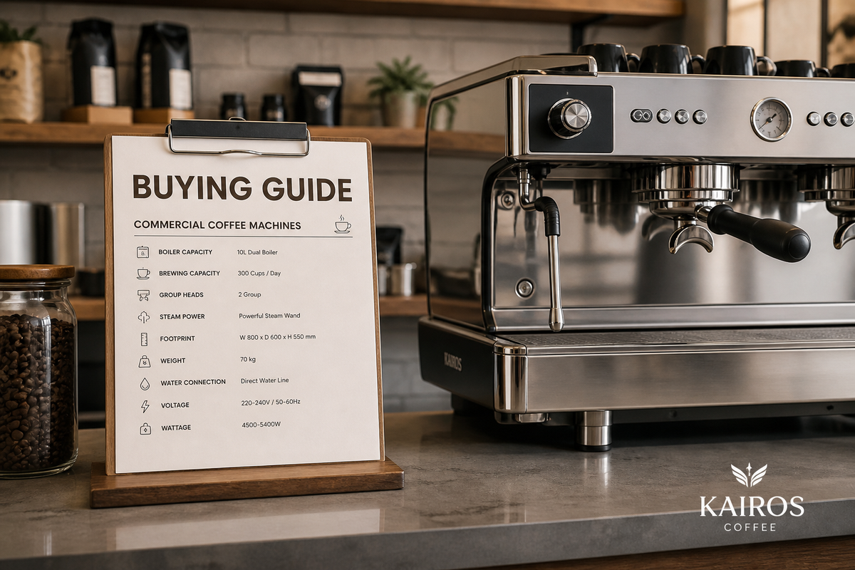Commercial Coffee Machine Buying Guide: Cups/Day, Workflow & Spec cover