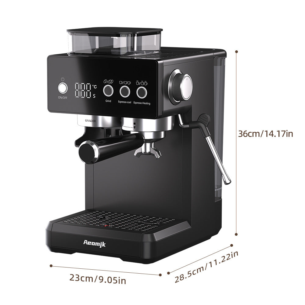 All-in-One Espresso Machine with Built-in Grinder, Room-Temperature Cold Brew & Milk Frother