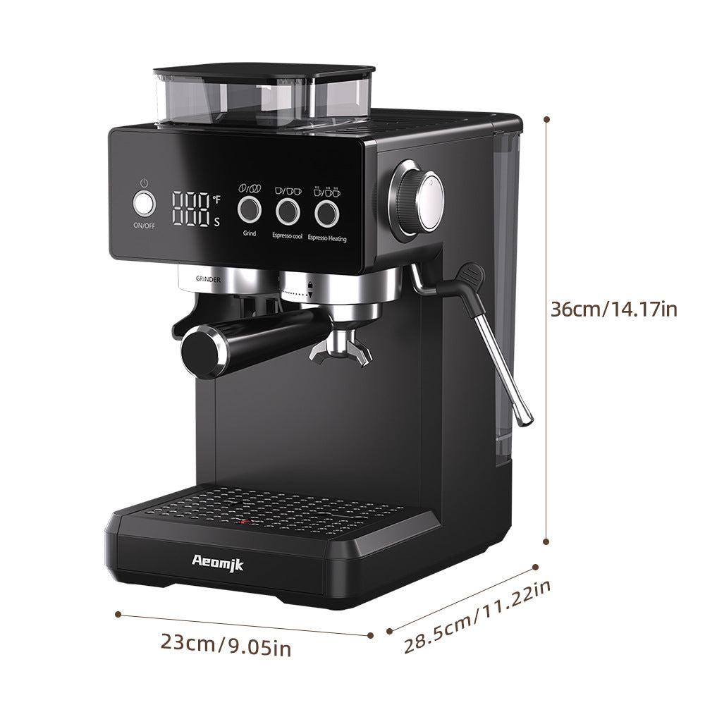All-in-One Espresso Machine with Built-in Grinder, Room-Temperature Cold Brew & Milk Frother