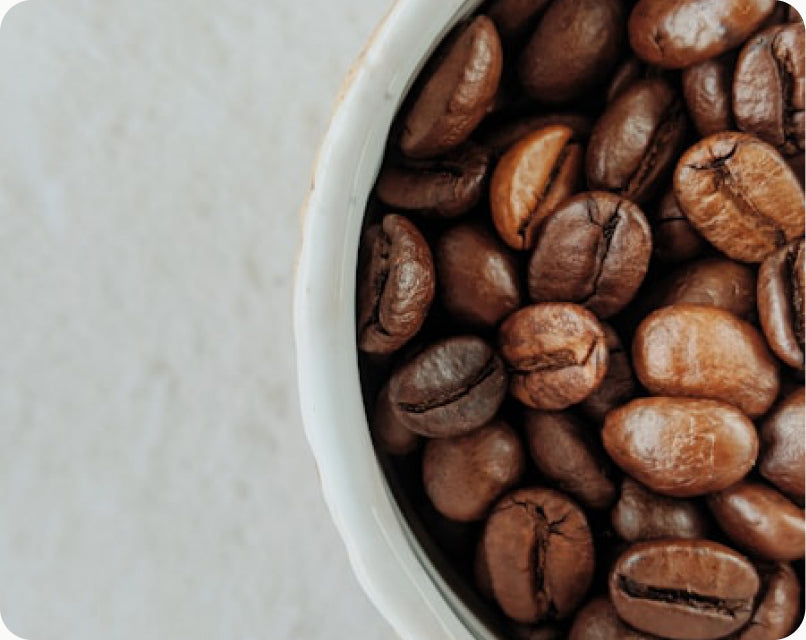 Coffee beans in bowl